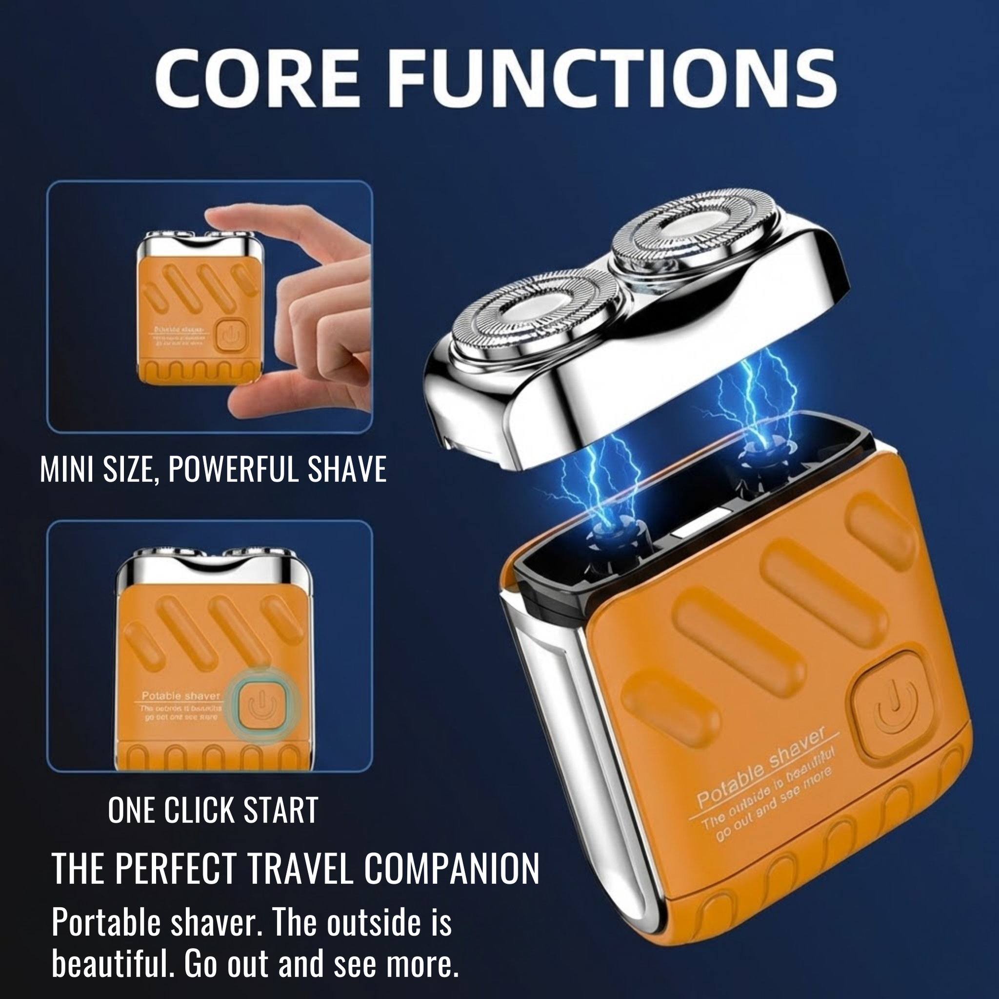 RSZZB® Super Clean Portable Shaver: Flawless Grooming On-the-Go