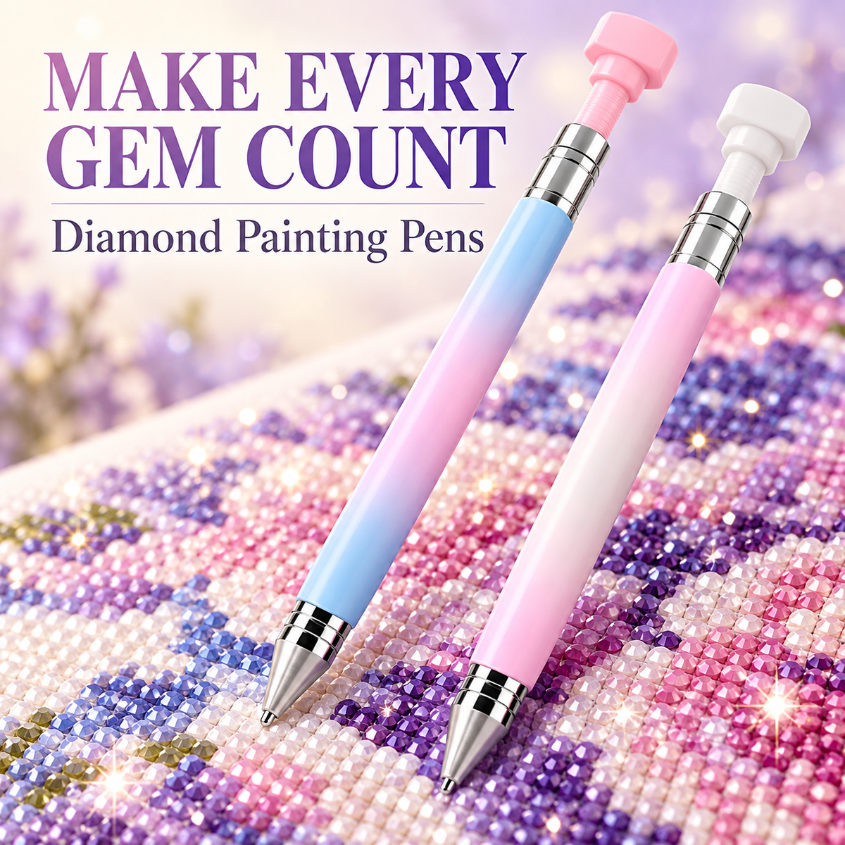 Refillable Wax Pen + Wax Refills, Rotating Drill Pen for Rhinestone Picker Tools, Nail Art & Diamond Art Accessories, Quick Pick Up Gems Jewels (Copy)
