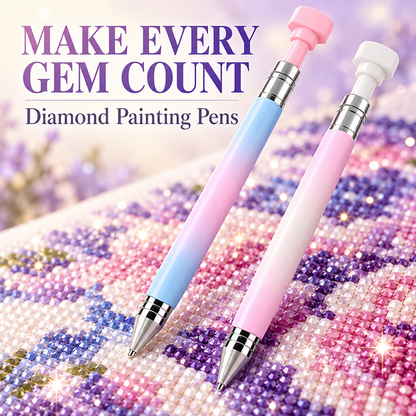 Refillable Wax Pen + Wax Refills, Rotating Drill Pen for Rhinestone Picker Tools, Nail Art & Diamond Art Accessories, Quick Pick Up Gems Jewels (Copy)