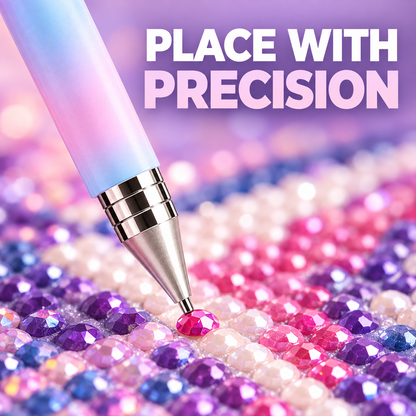 Refillable Wax Pen + Wax Refills, Rotating Drill Pen for Rhinestone Picker Tools, Nail Art & Diamond Art Accessories, Quick Pick Up Gems Jewels (Copy)