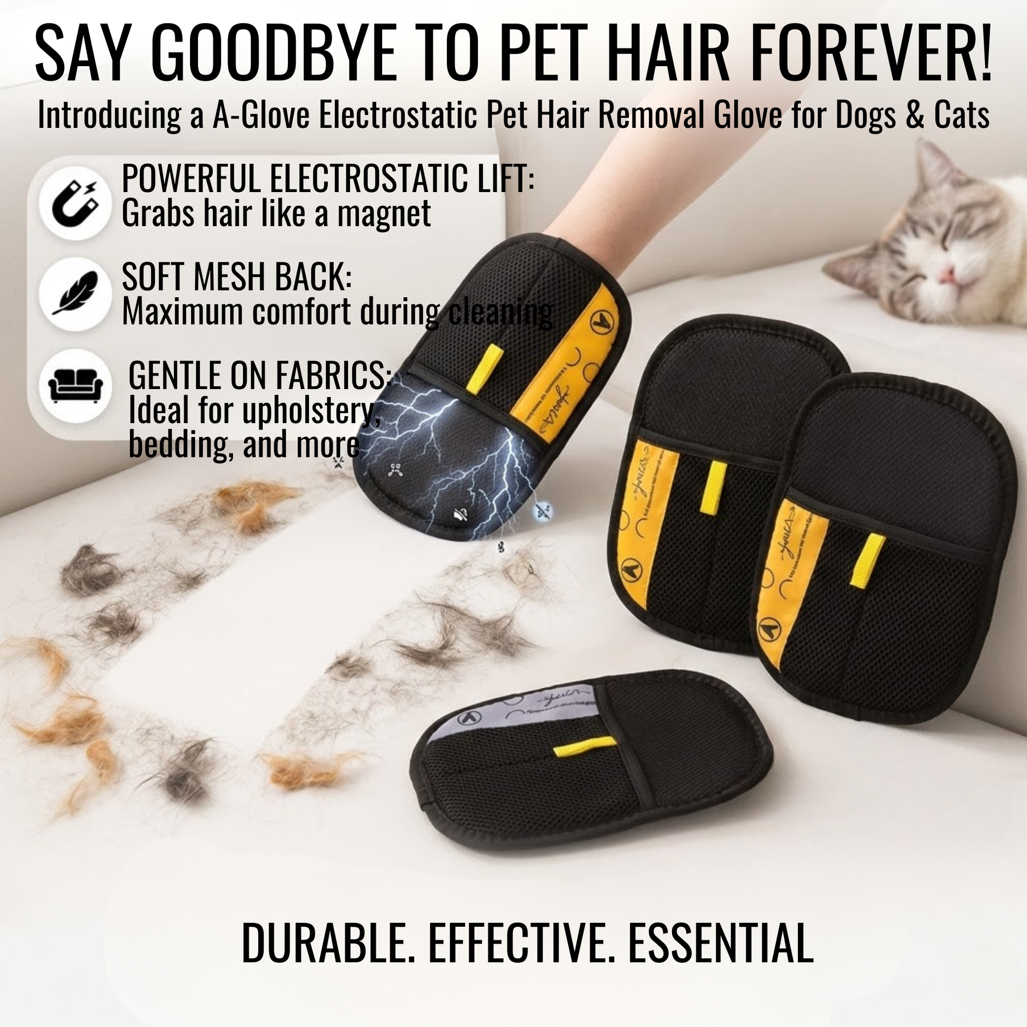 RSZZB® Electrostatic Pet Hair Removal Glove for Dogs & Cats