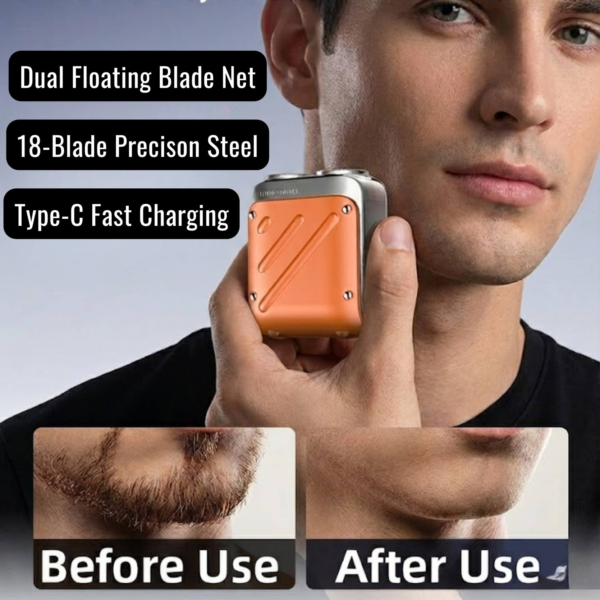 RSZZB® Super Clean Portable Shaver: Flawless Grooming On-the-Go