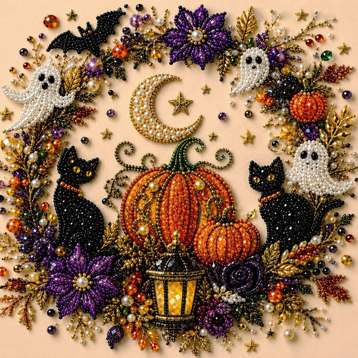 💫3D Pearl & Diamond Painting Kit - Festive Holiday Wall Decor & DIY Craft Set (8x8")