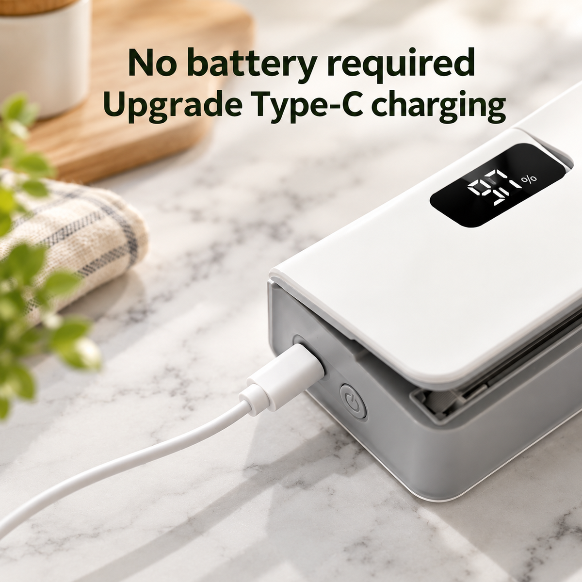 Smart Digital Bag Sealer | Rechargeable, Magnetic & 6 Adjustable Gears Heat Control