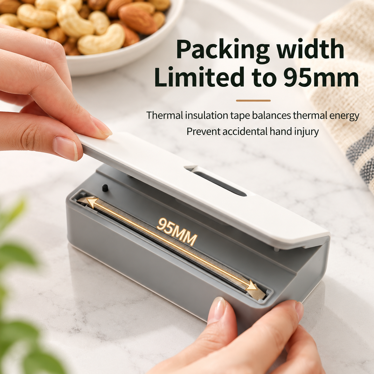 Smart Digital Bag Sealer | Rechargeable, Magnetic & 6 Adjustable Gears Heat Control