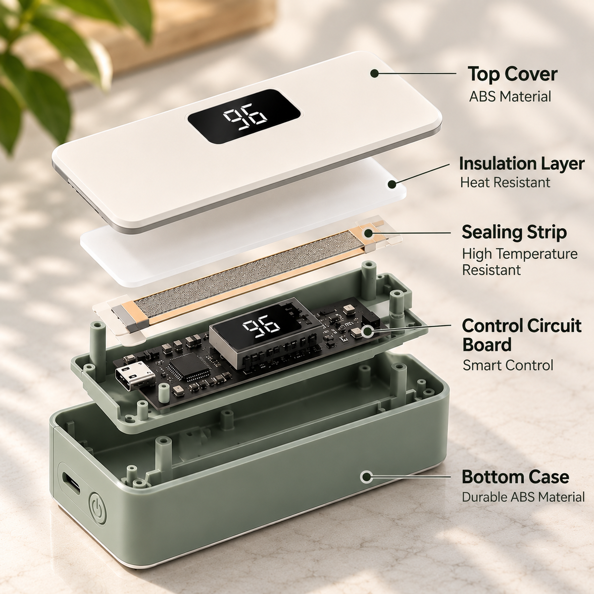 Smart Digital Bag Sealer | Rechargeable, Magnetic & 6 Adjustable Gears Heat Control