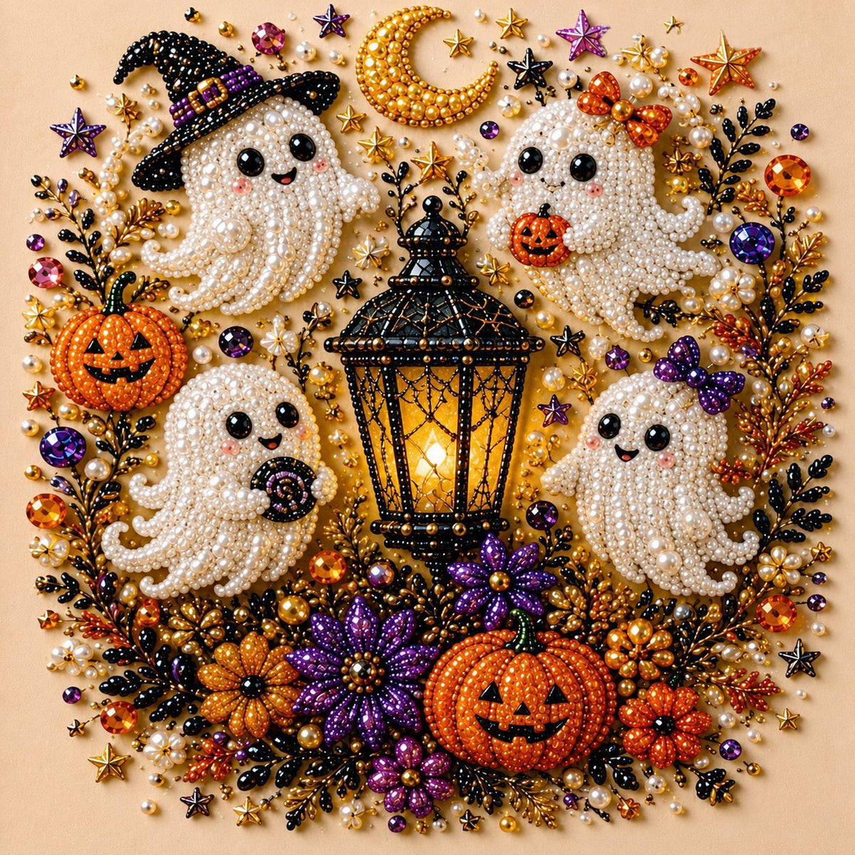 💫3D Pearl & Diamond Painting Kit - Festive Holiday Wall Decor & DIY Craft Set (8x8")