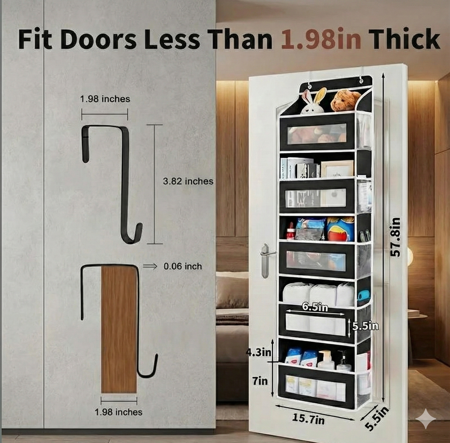 Door Mounted Storage Rack