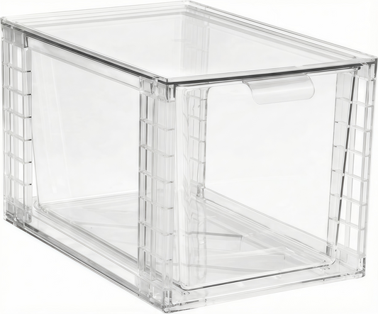 Transparent stackable drawer storage