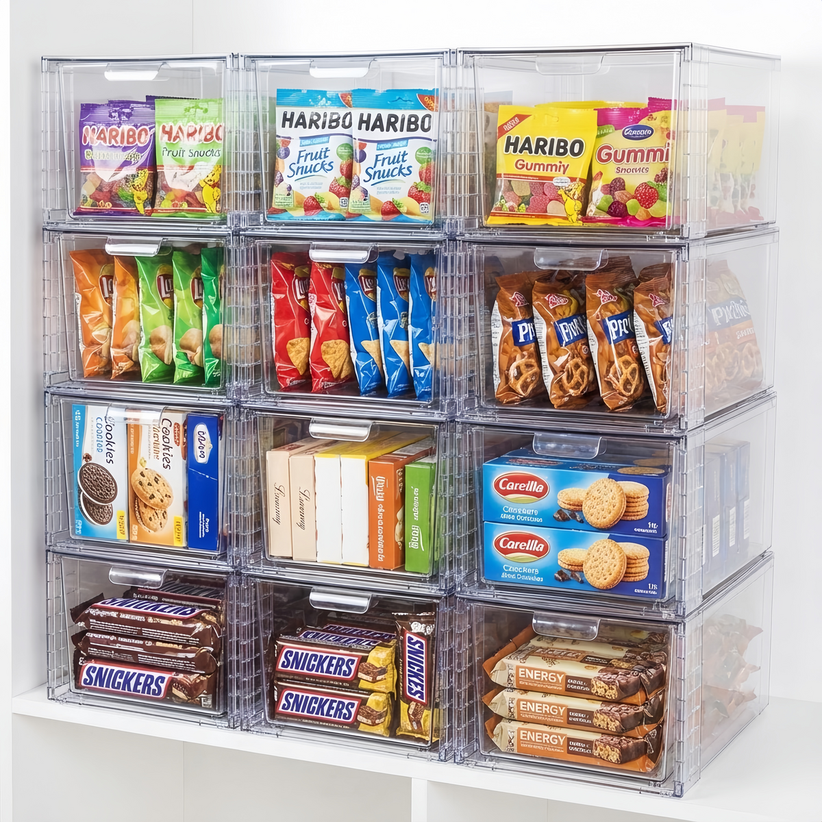 Transparent Stackable Drawer Storage