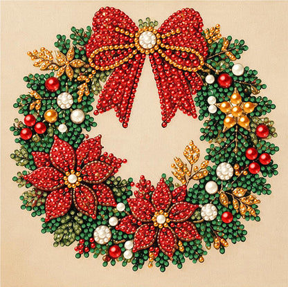 💫3D Pearl & Diamond Painting Kit - Festive Holiday Wall Decor & DIY Craft Set (8x8")