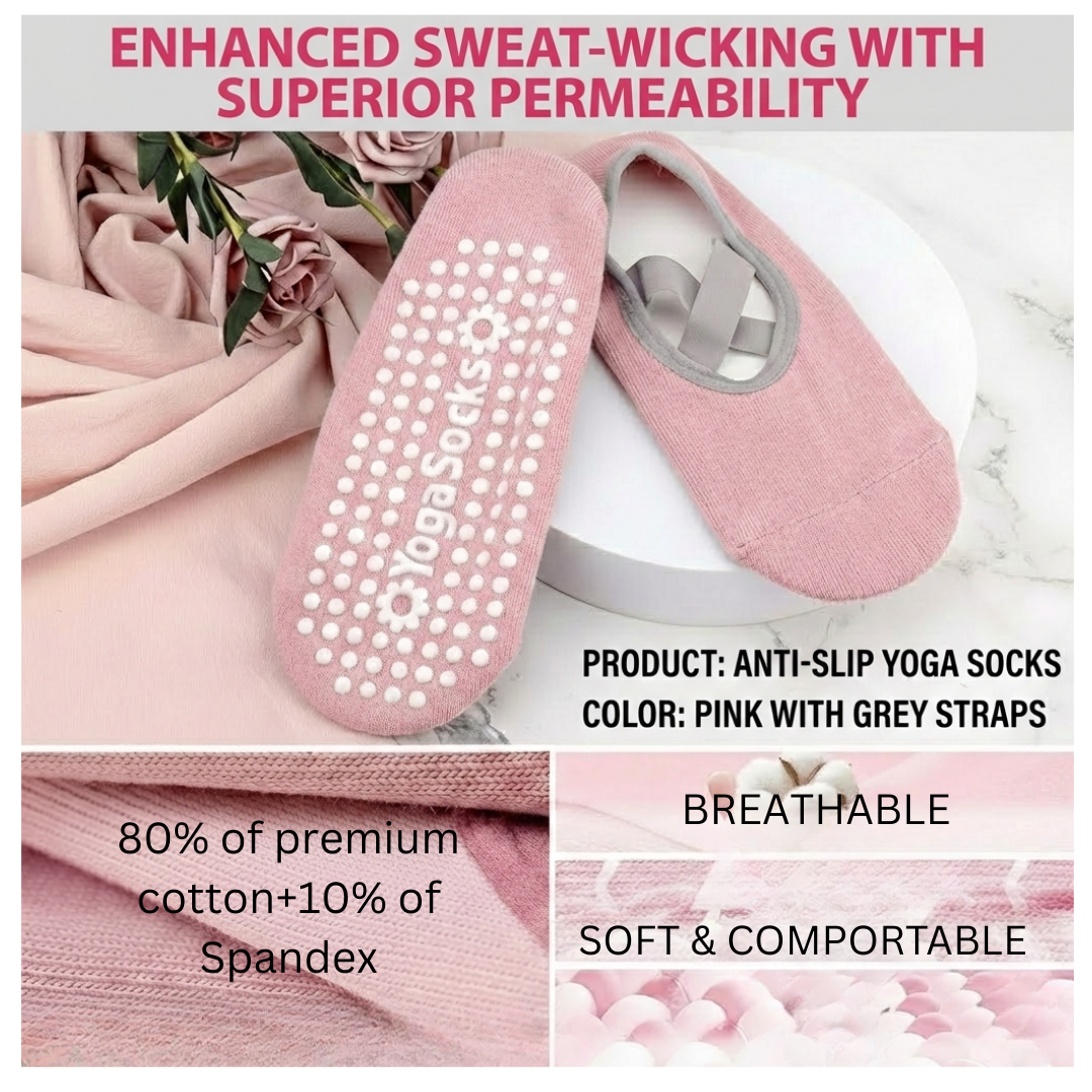 RSZZB® Pro-Grip Anti-Skid Yoga Socks: One-Size Performance Sport Socks for Women