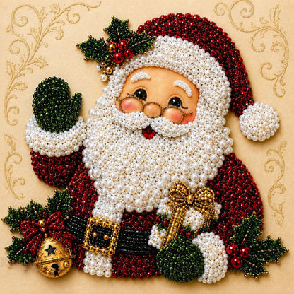 💫3D Pearl & Diamond Painting Kit - Festive Holiday Wall Decor & DIY Craft Set (8x8")