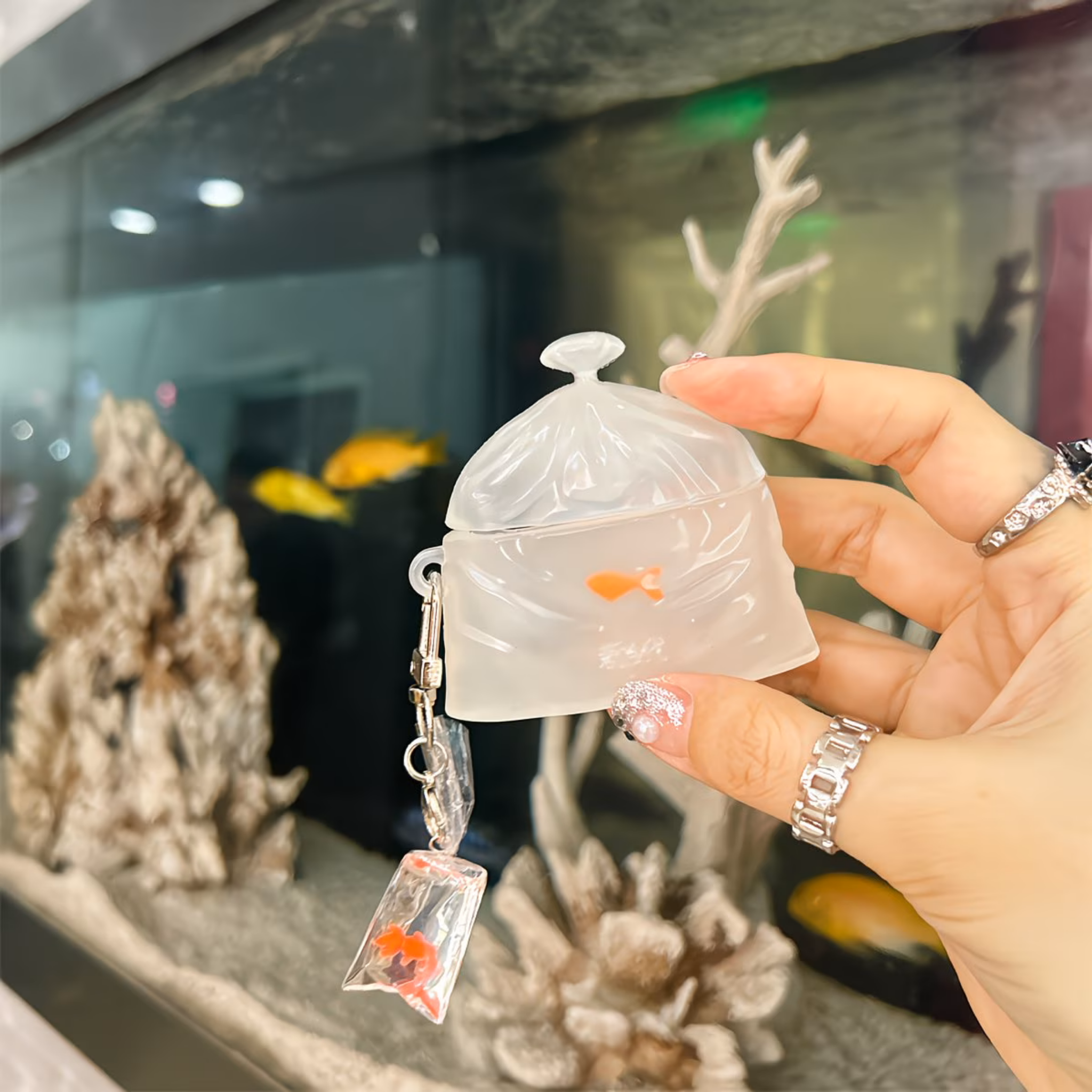 RSZZB® Lucky Koi Fish Pouch Cover & Charm for Apple AirPods