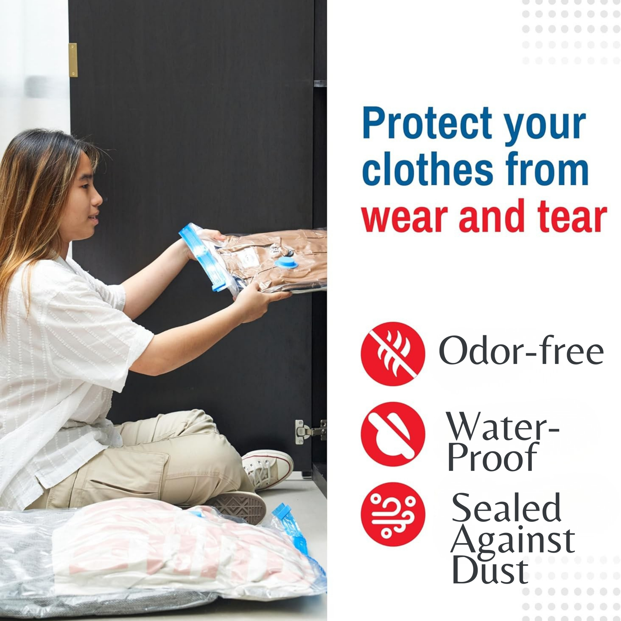 RSZZB® Vacuum Bag Storage with Hand Pump