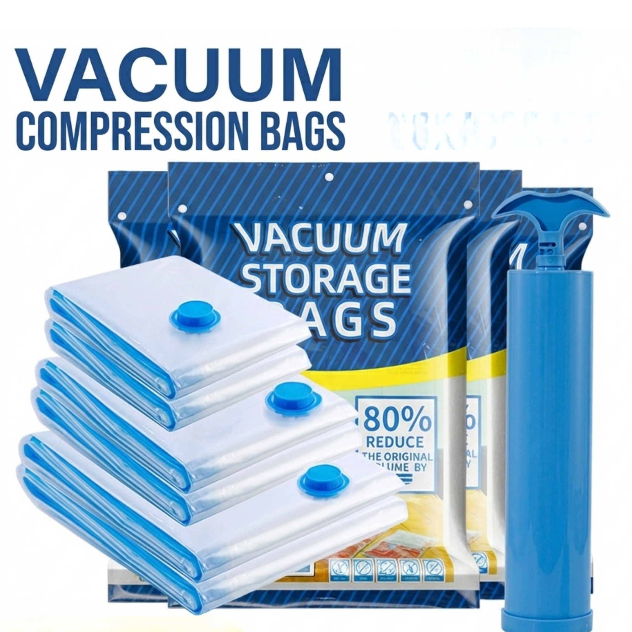 RSZZB® Vacuum Bag Storage with Hand Pump