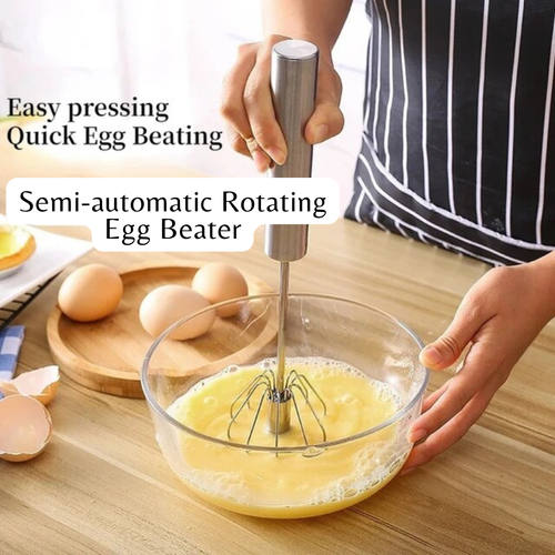 RSZZB® Semi-Automatic Stainless Steel Whisk