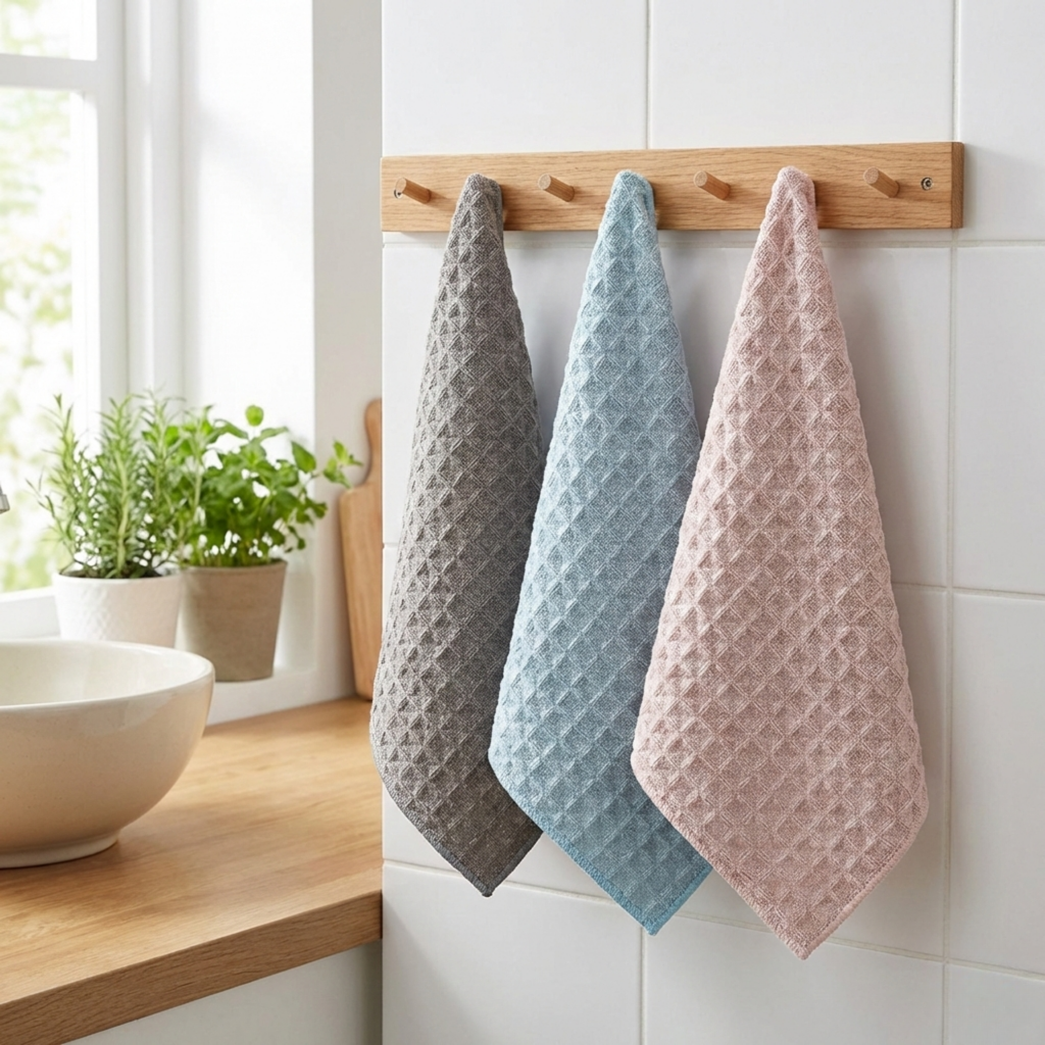 RSZZB® Premium Waffle Weave Kitchen Cloths | Ultra-Absorbent & Quick-Drying
