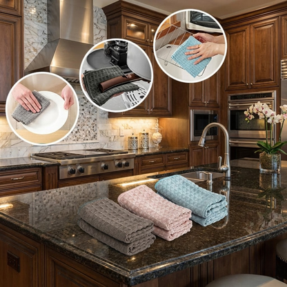RSZZB® Premium Waffle Weave Kitchen Cloths | Ultra-Absorbent & Quick-Drying