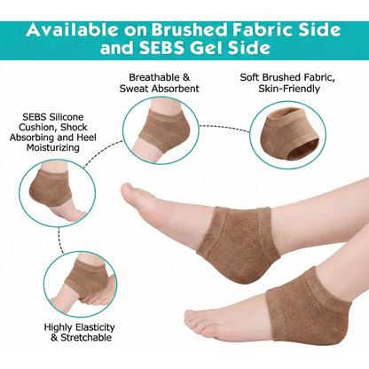 RSZZB® Anti Dryness Breathable Gel Heel Protectors for Pain & Crack Relief