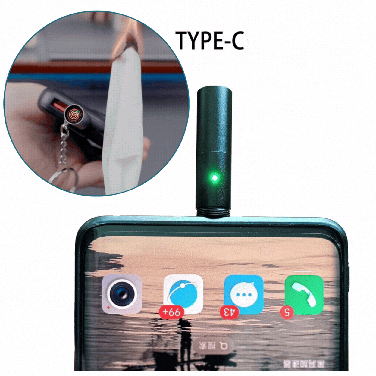 RSZZB® The "Always-Ready" USB-C Blow Lighter: Windproof, Flight-Friendly & Fuel-Free