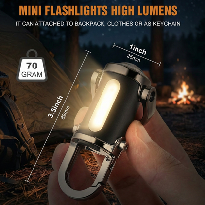 RSZZB® The TitanMini | 7-in-1 Ultra-Bright Keychain Flashlight & Emergency Beacon