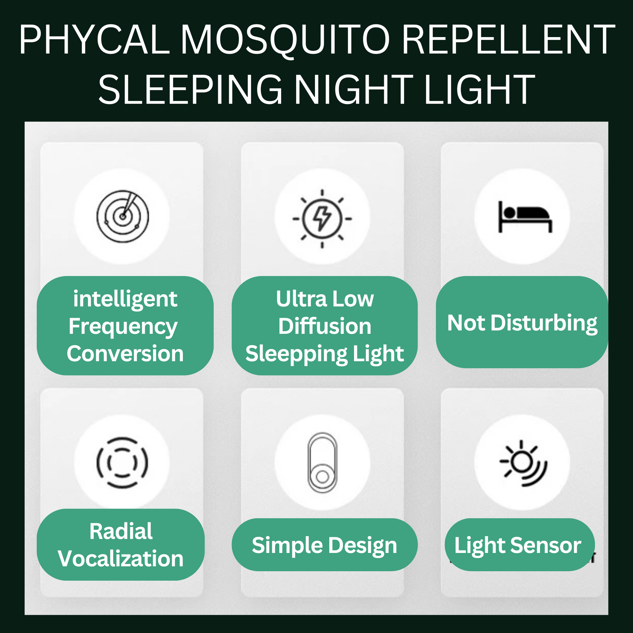 RSZZB® Ultrasonic UV LED Mosquito Killer & Night Light Plug-in