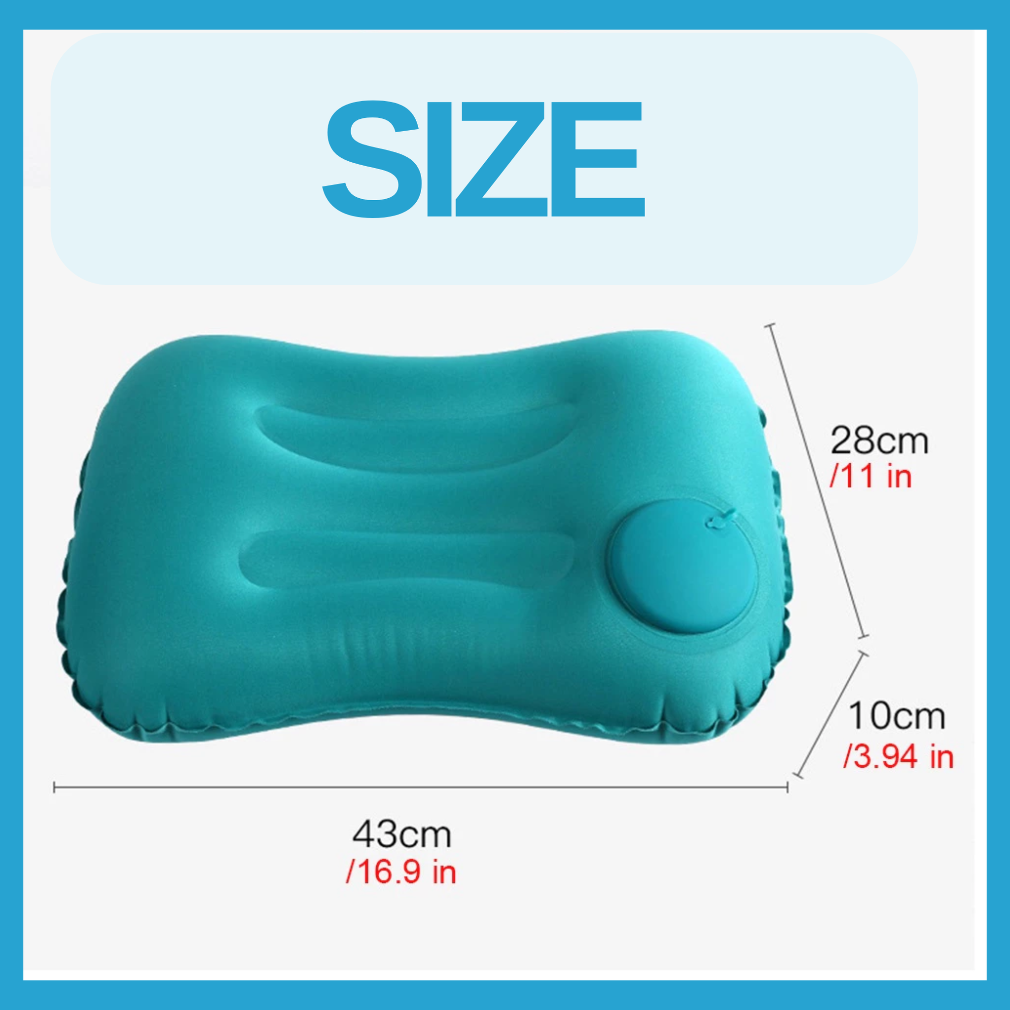 RSZZB® Instant Comfort, Zero Breath Required: The Press-to-Inflate Pocket Pillow