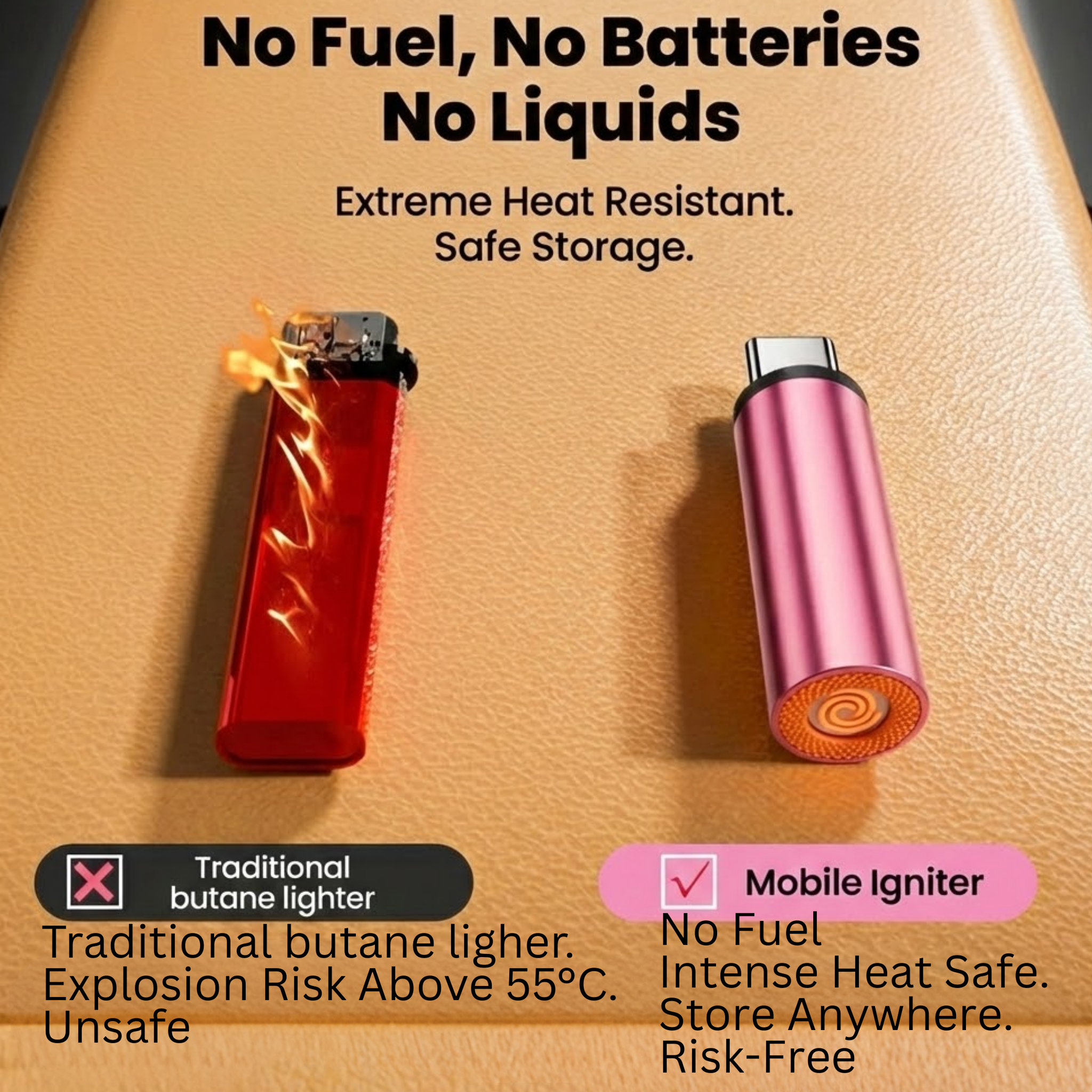 RSZZB® The "Always-Ready" USB-C Blow Lighter: Windproof, Flight-Friendly & Fuel-Free
