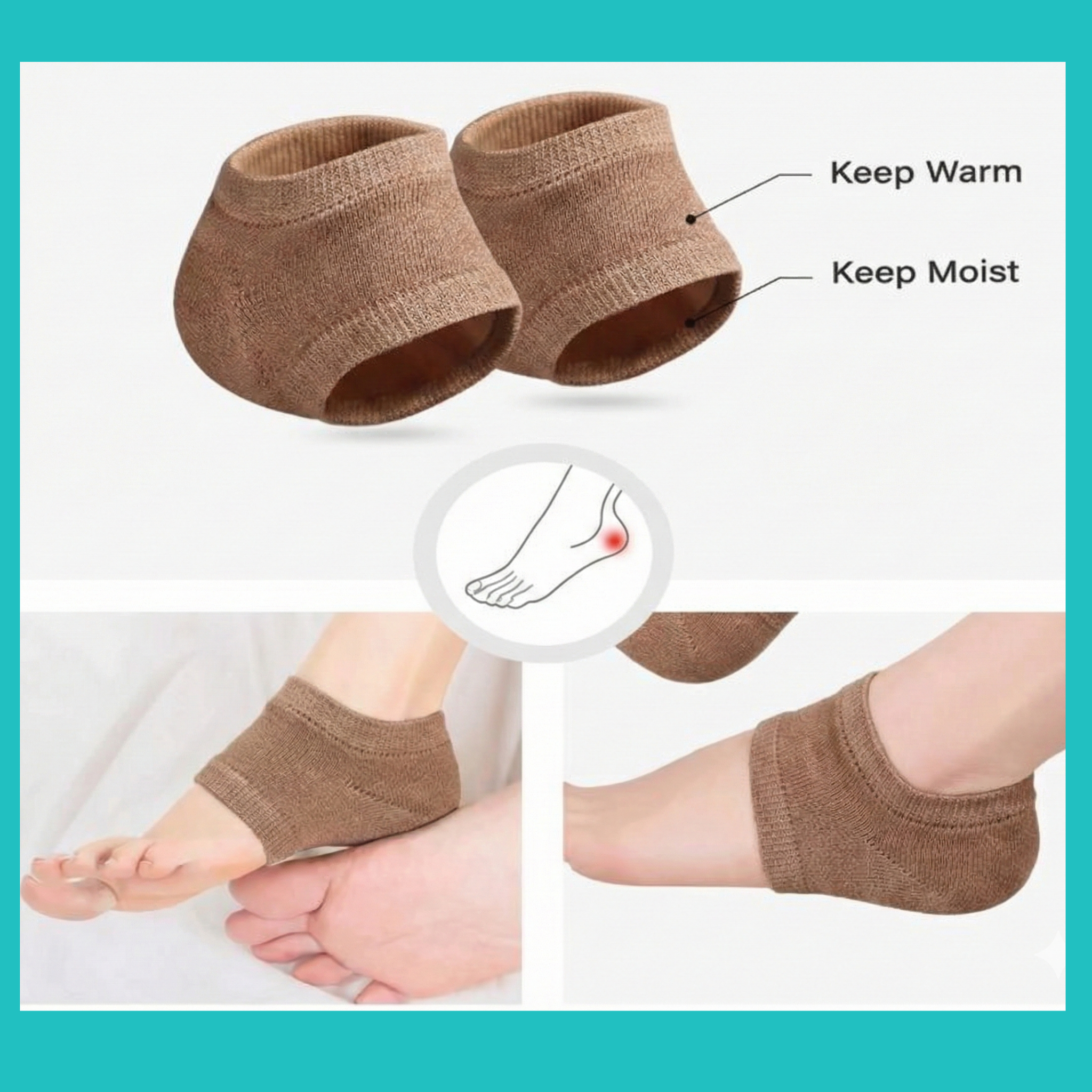 RSZZB® Anti Dryness Breathable Gel Heel Protectors for Pain & Crack Relief