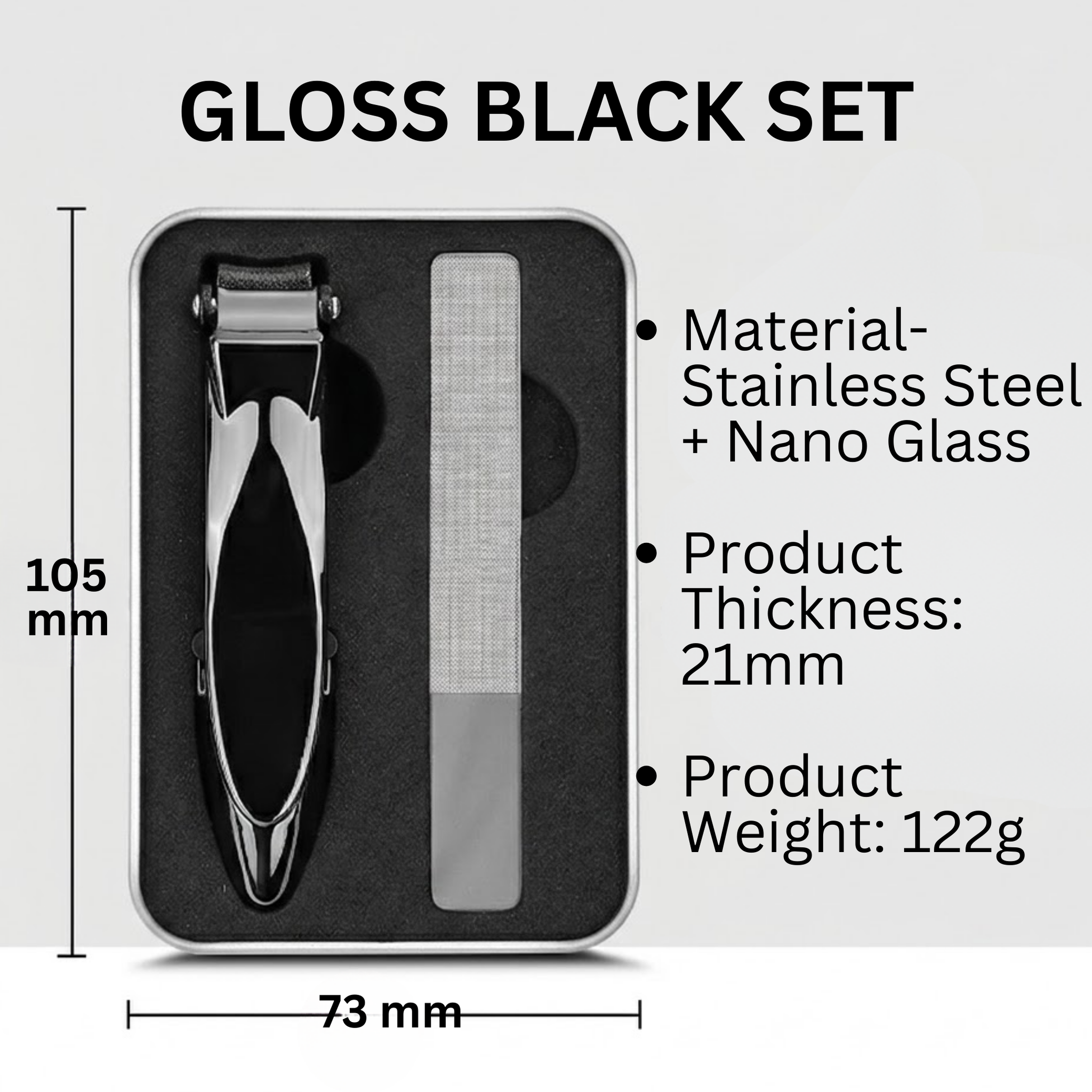 RSZZB® The Ultimate Large Stainless Steel Anti-Splash Nail Clipper Set