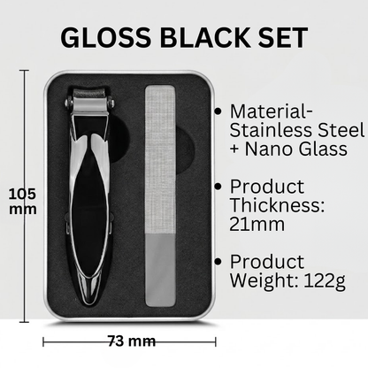 RSZZB® The Ultimate Large Stainless Steel Anti-Splash Nail Clipper Set