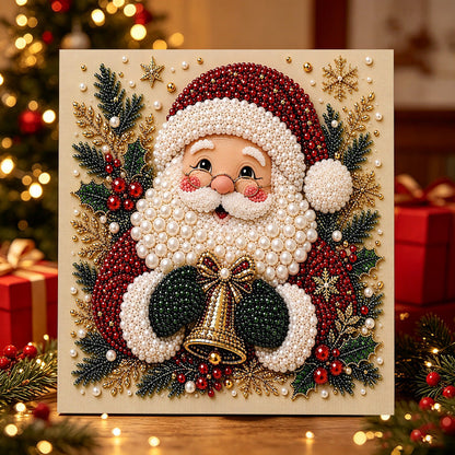 💫3D Pearl & Diamond Painting Kit - Festive Holiday Wall Decor & DIY Craft Set (8x8")