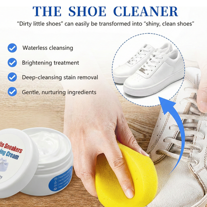 RSZZB® White Sneaker All-in-One Shoe Cleaner - Instant Stain Remover & Whitener with Sponge