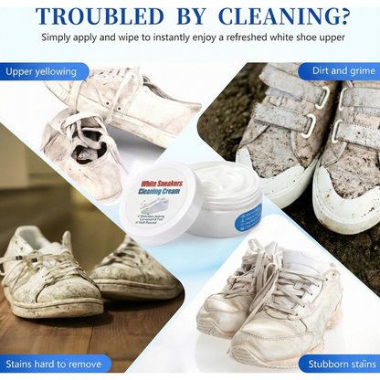 RSZZB® White Sneaker All-in-One Shoe Cleaner - Instant Stain Remover & Whitener with Sponge