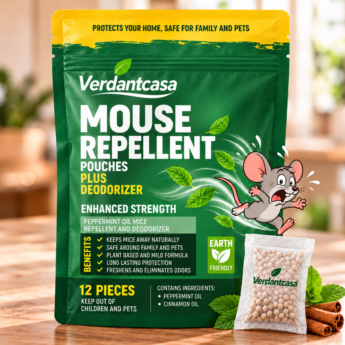 Verdantcasa Mouse Repellent Pouches New - 12pcs - save around kids & pet