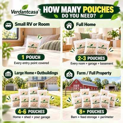 Verdantcasa Healrize® Mouse Repellent Pouches- 12pcs - save around kids & pet